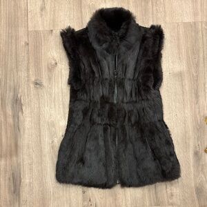 Luxurious Black Fur Vest